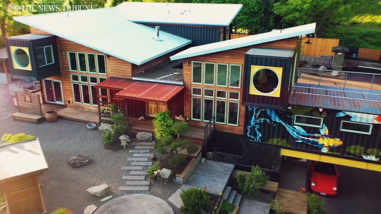 See beautiful shipping container home for sale in Washington