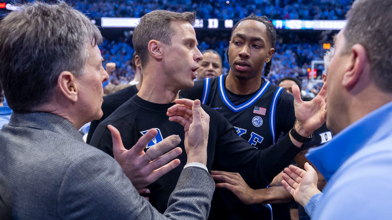 Scheyer gives update on Duke staffer with 'bloody lip' from UNC court storming