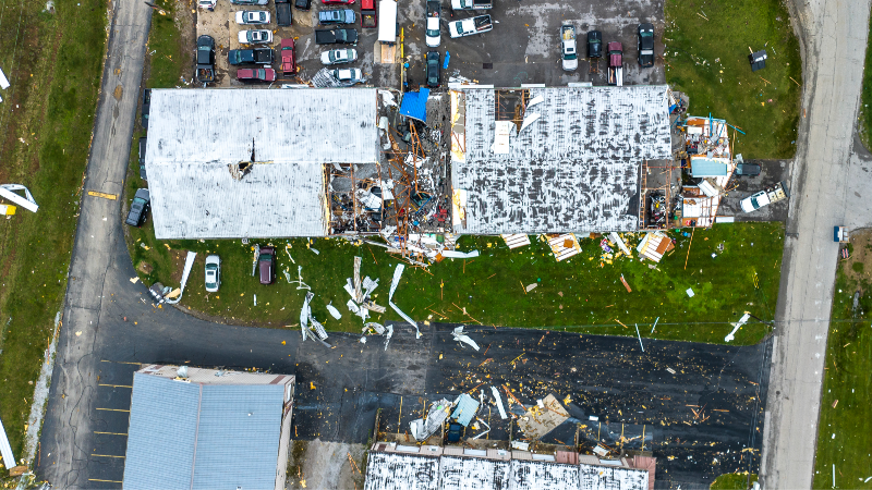Drone video: High winds, tornado cause damage in Jessamine County