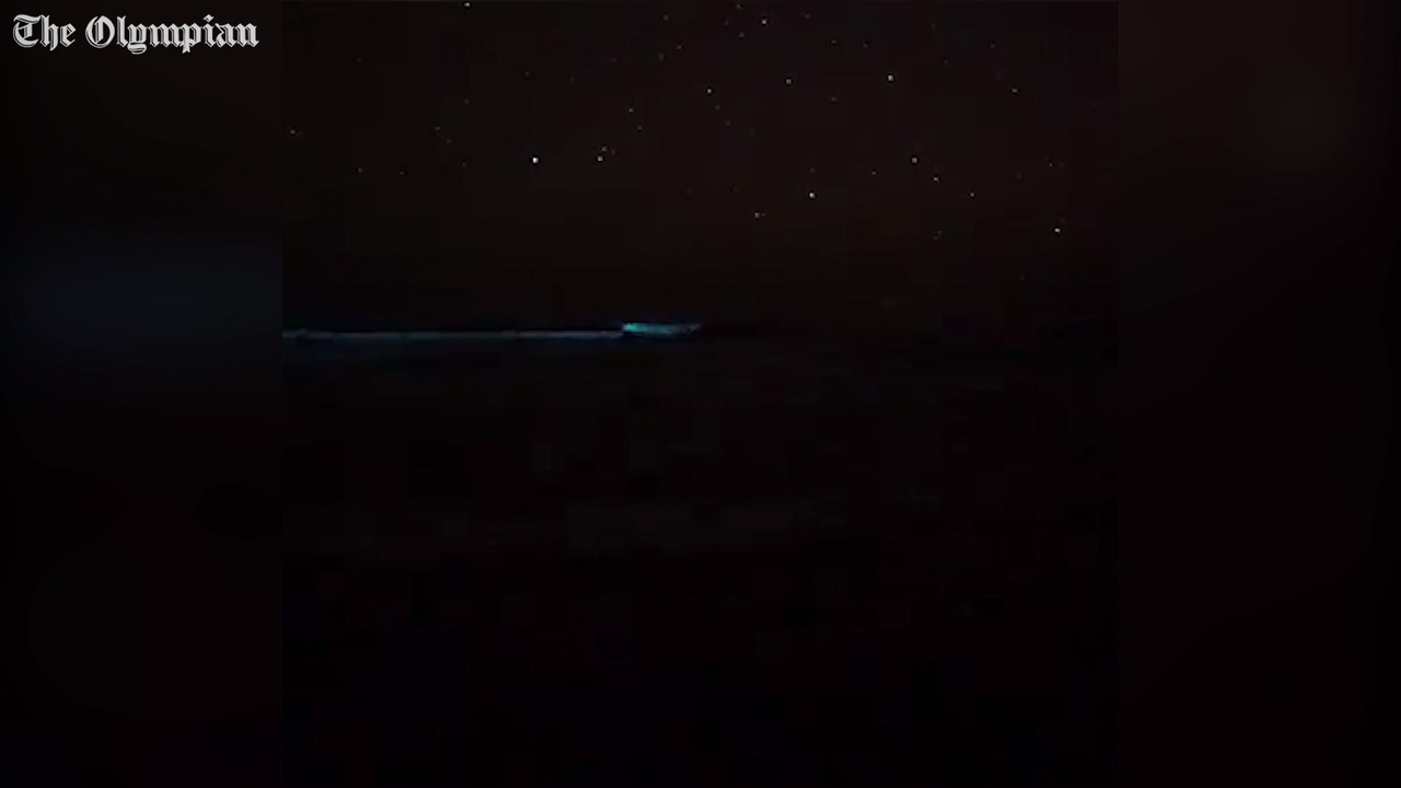 Eerie blue glow illuminates Washington coastline, photos show. What caused it?