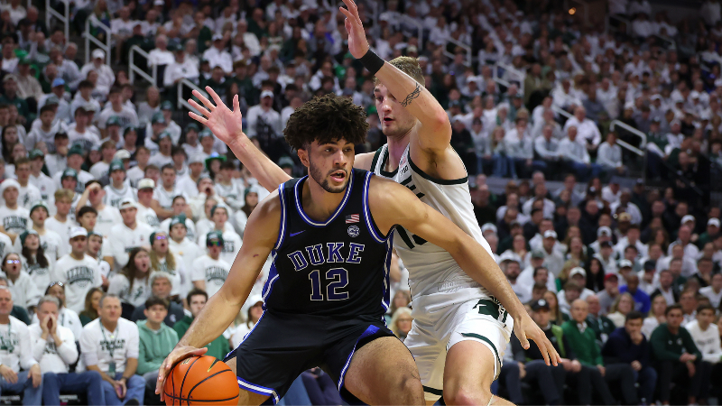 Duke coach Jon Scheyer breaks down Duke's big win over Michigan State