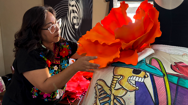 Central Valley couple’s colorful Day of the Dead dresses are a local hit. See their work