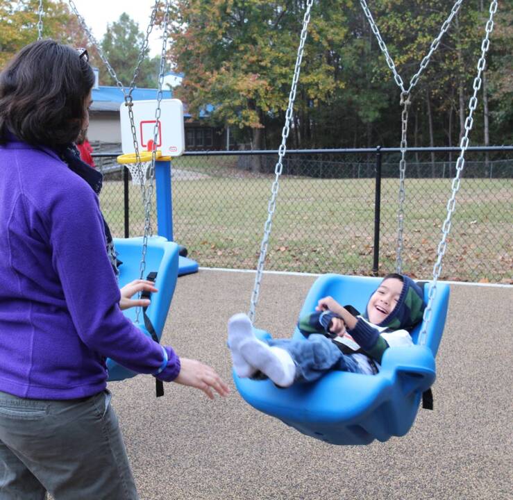 North Raleigh school has new playground for students with disabilities