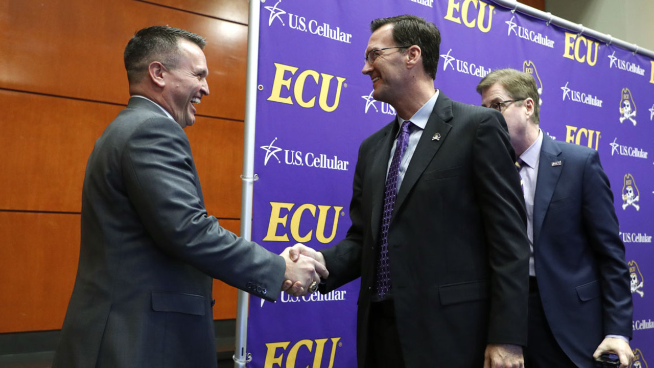 New ECU football coach Mike Houston: ‘We are not coming together to just be average’
