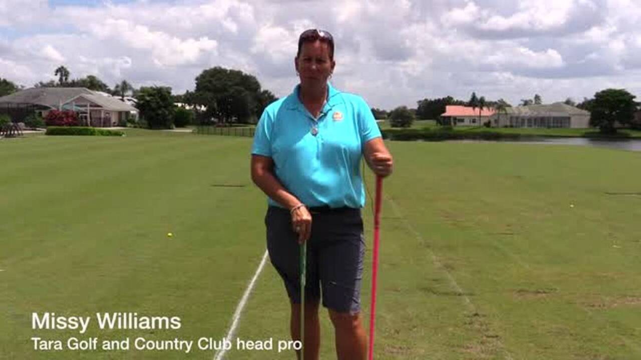 Golf Tips - Tara's Missy Williams explains proper ball position