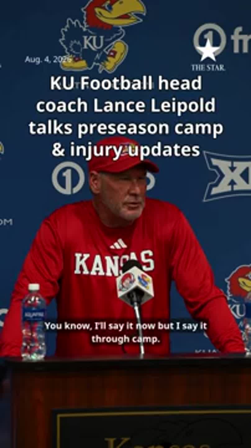 KU Football head coach Lance Leipold talks preseason camp & injury updates