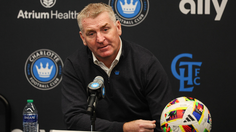 Dean Smith talks about being third coach for Charlotte FC in three years