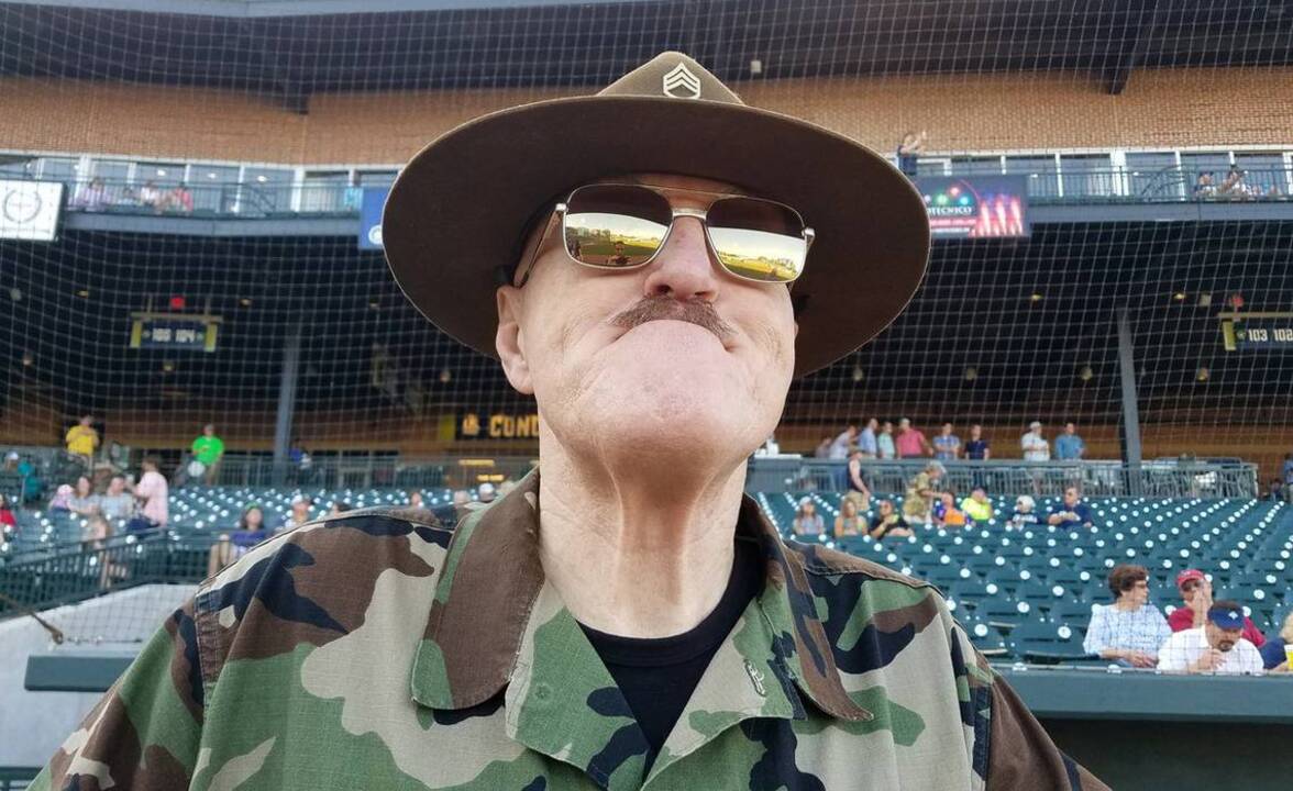 Sgt. Slaughter sings 'Take Me Out to The Ballgame' at Fireflies game