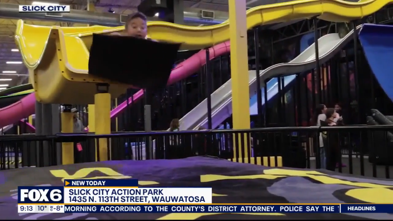 Exciting indoor slides, air courts