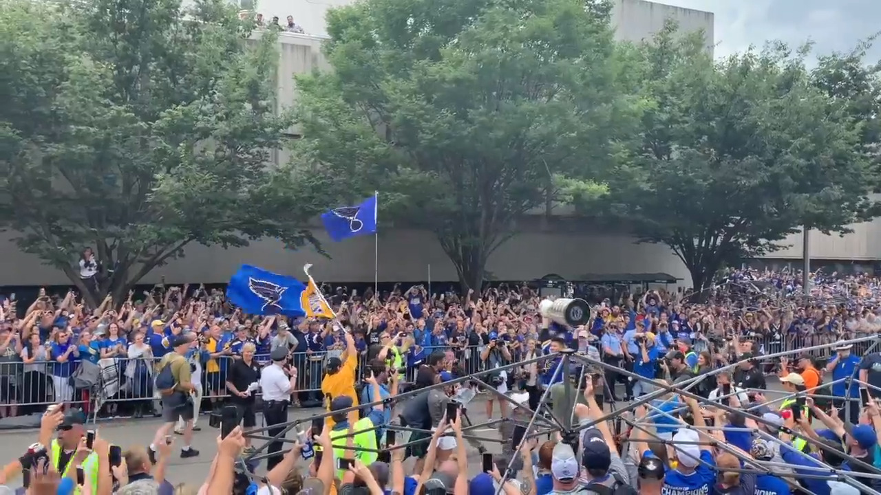 Patrick Maroon with the Stanley Cup