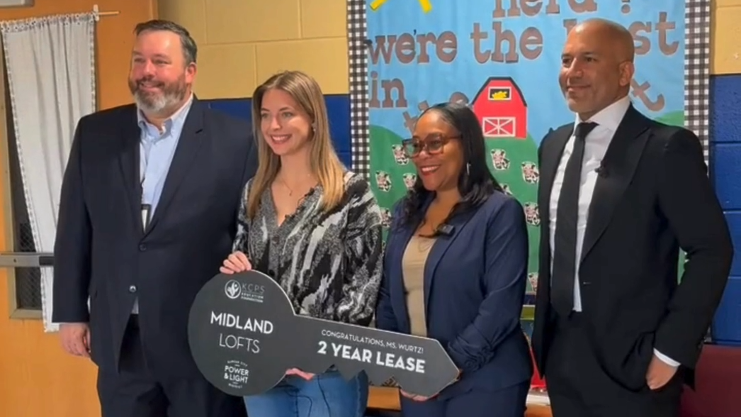 See teacher be surprised by free two-year lease in Kansas City classroom