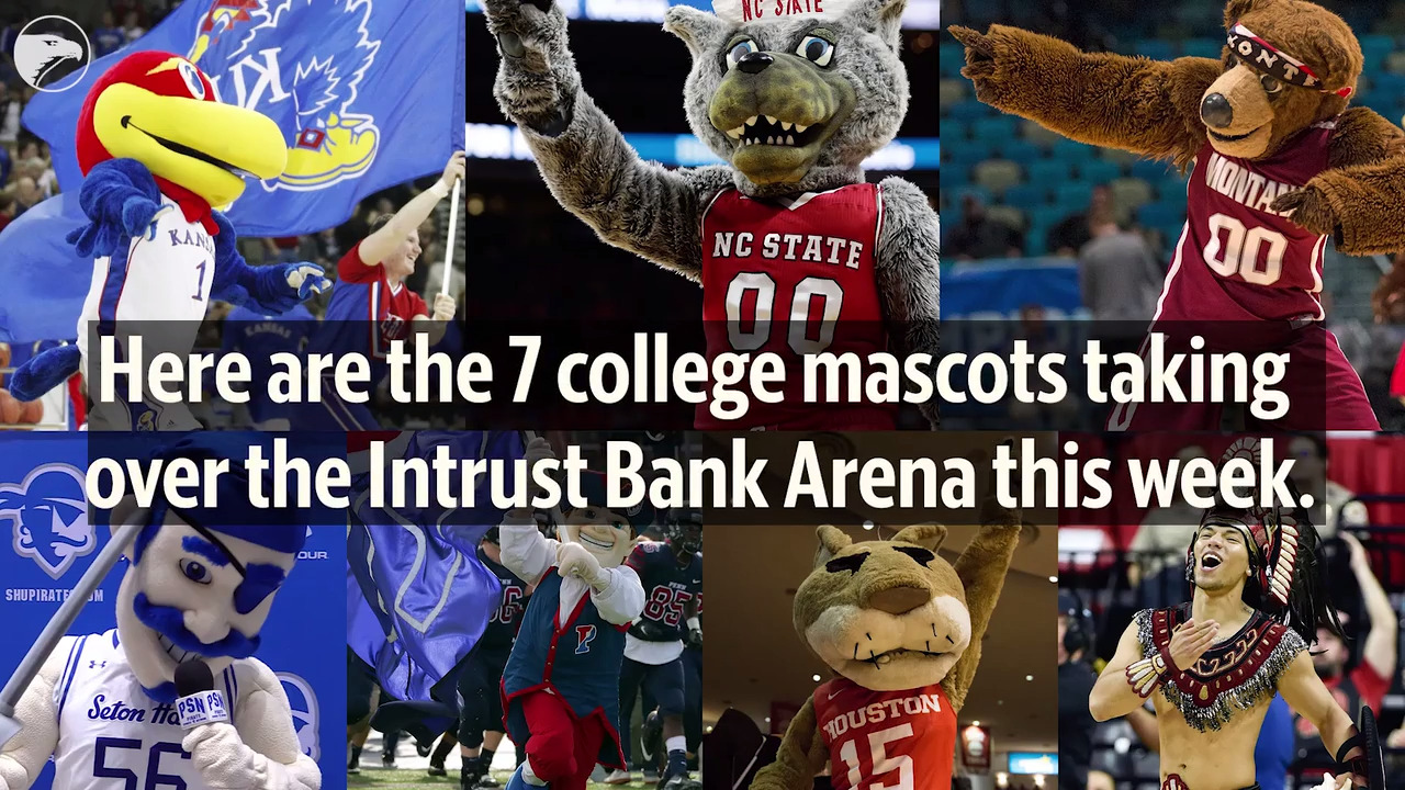 Here are the 7 college mascots taking over the Intrust Bank Arena this week