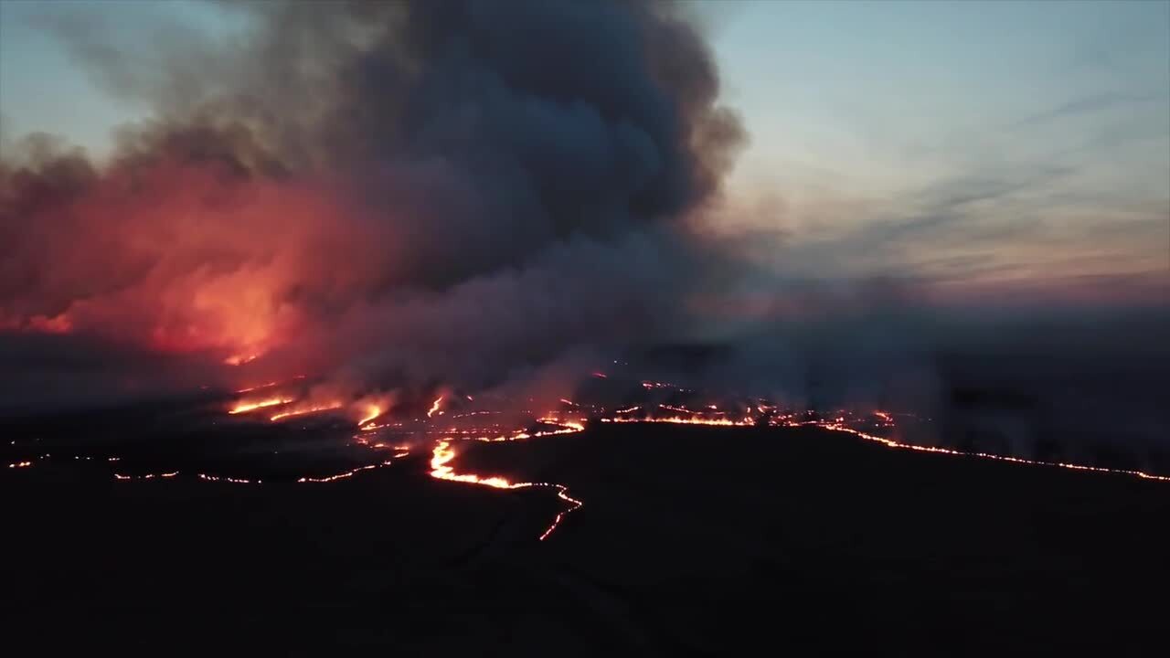 Watch Kansas’ Flint Hills burn from the air in springtime ritual