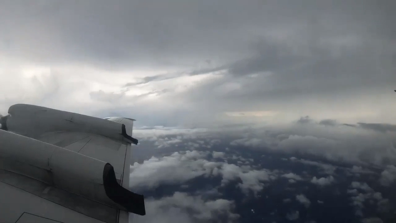 Timelapse footage shows plane’s journey through ‘intensifying’ Hurricane Laura