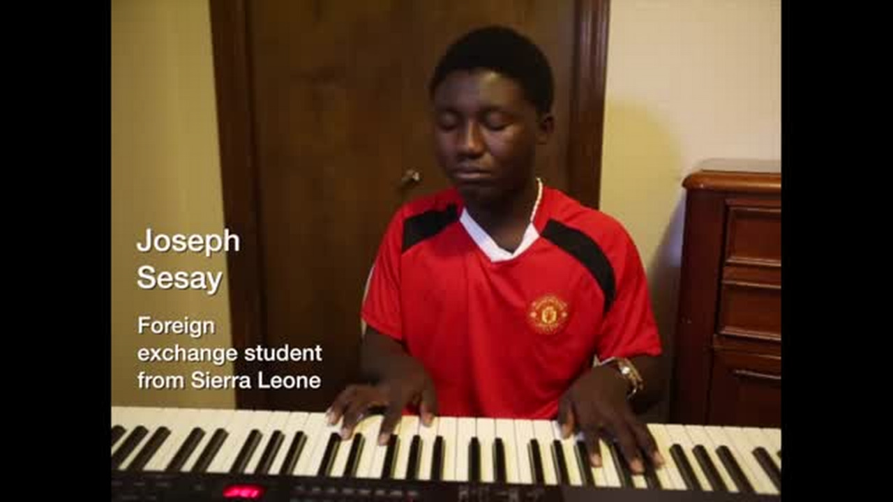 Blind foreign exchange student sings thank you after surgery