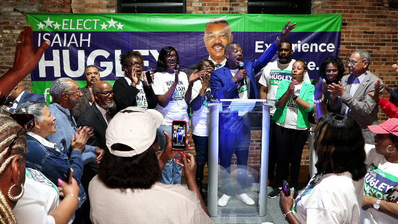 'I will be the mayor for all of Columbus.' Watch a portion of Isaiah Hugley's victory speech