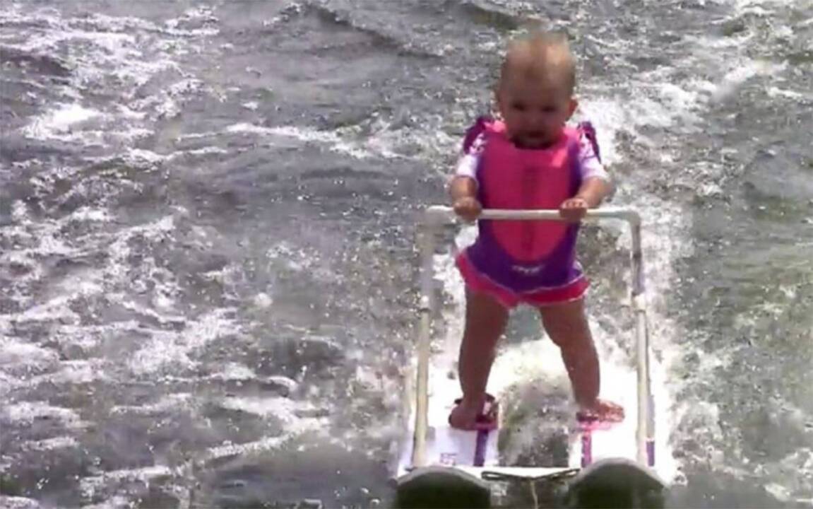 6-month-old girl becomes youngest water skier in the world