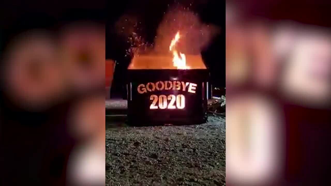 Goodbye to 2020: New Mexico city marks end of year with actual dumpster fire