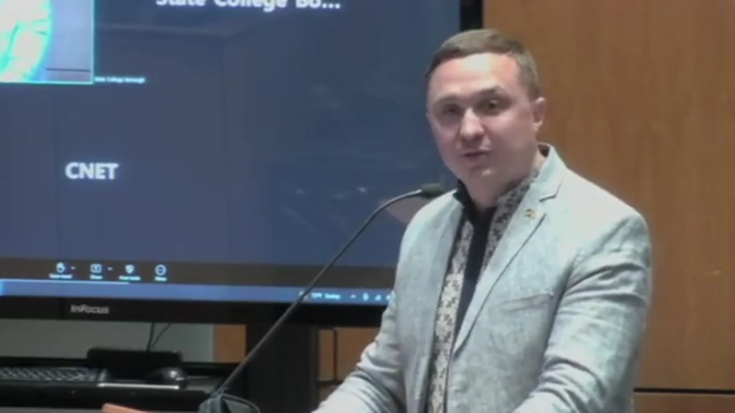 Mayor of Nizhyn, Ukraine, thanks State College for being a sister city