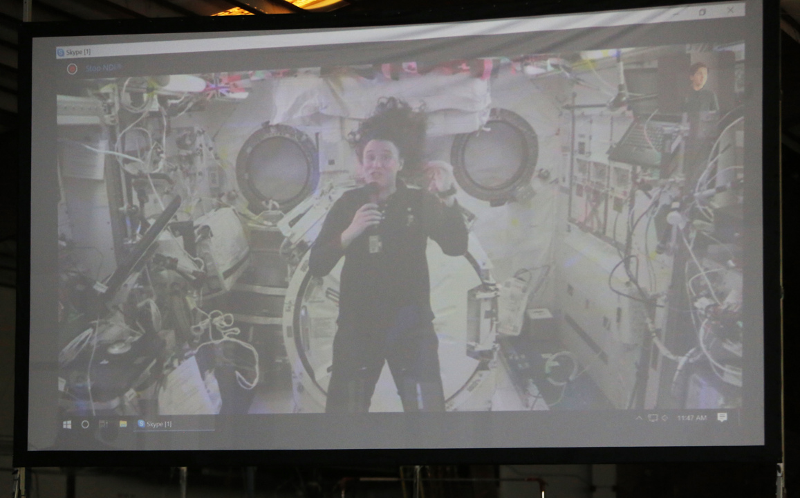 These students flip over their video chat with the first Cuban-American in space