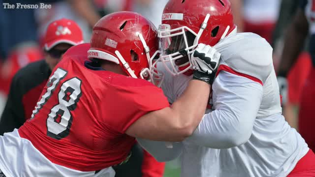 Fresno State football scrimmage at Bulldog Stadium