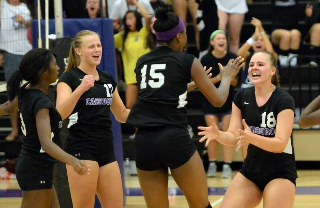 Undefeated Carrboro advances in volleyball playoffs
