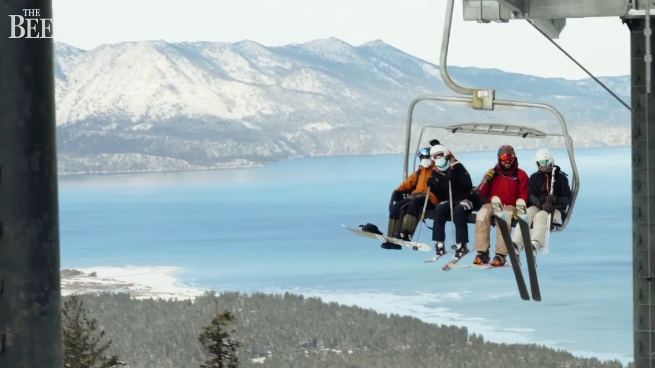 Lake Tahoe ski resorts opened just in time for the winter storm. Watch the snow fun