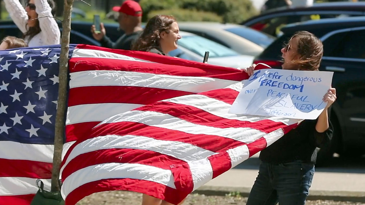 Stay home, ReOpenNC protesters