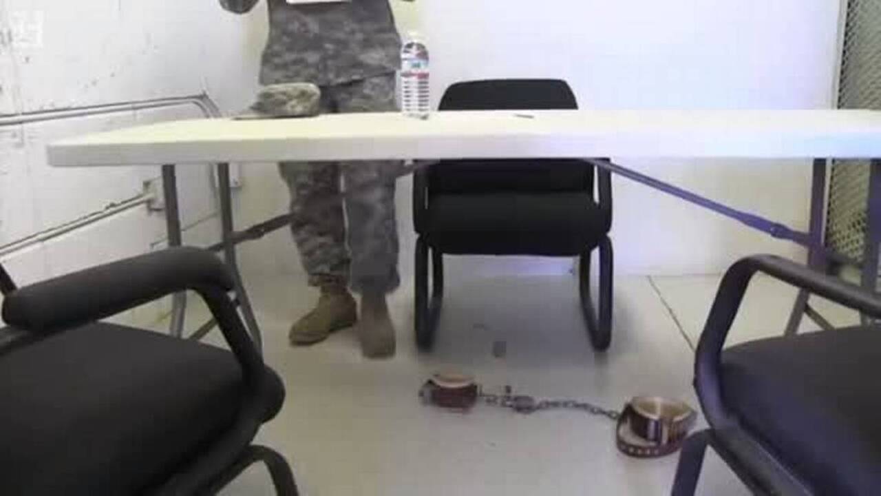 Attorney-client meeting room at Guantánamo Bay