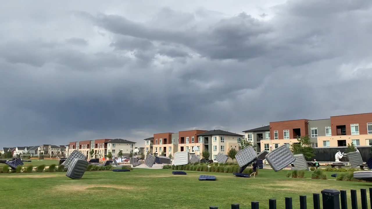 Mattresses take to the air in Denver