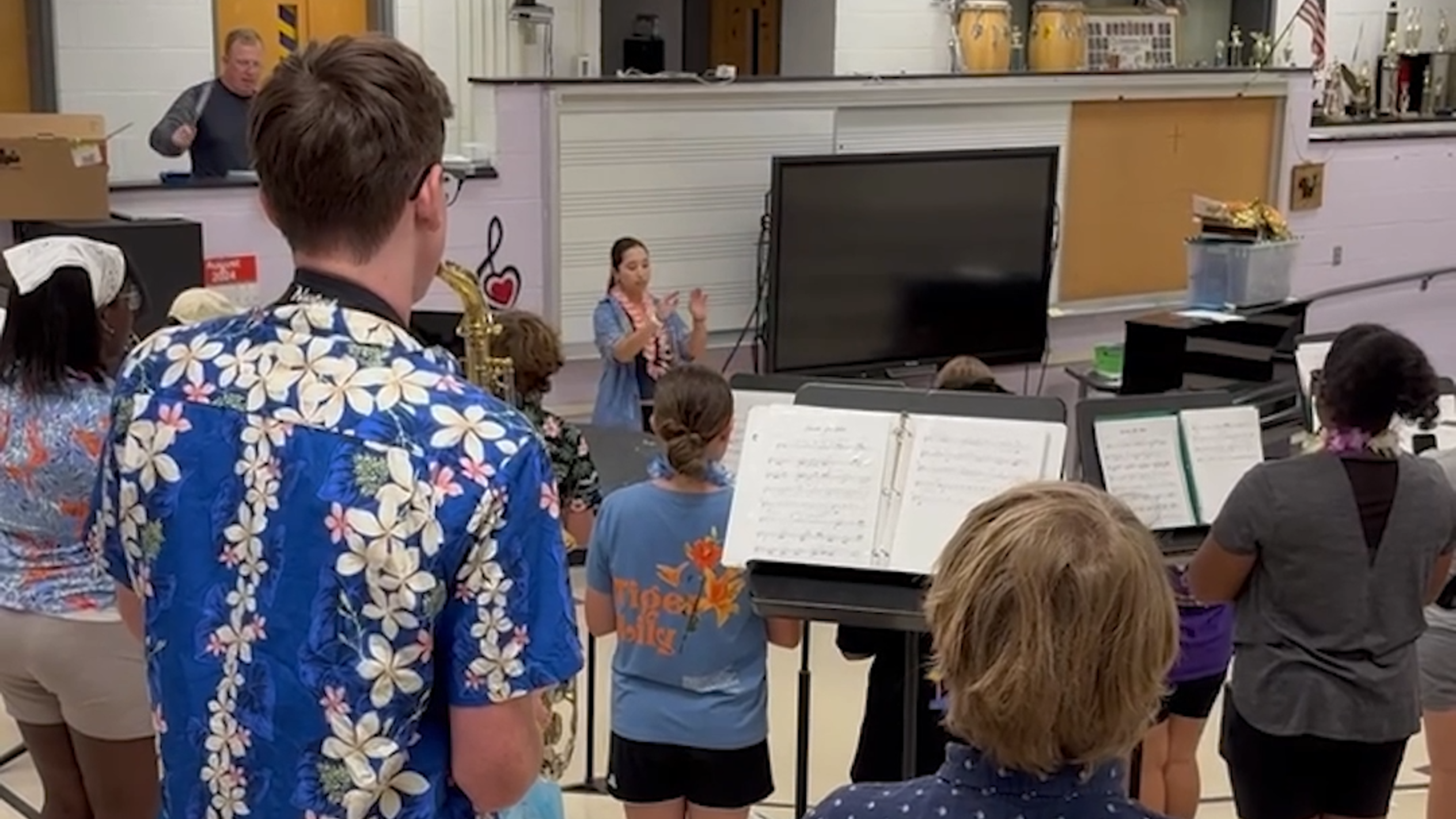 Northwestern High School marching band members prepare for upcoming season at band camp