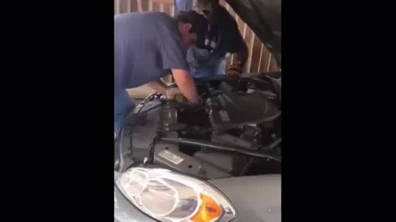 Who was playing possum in Jim Howell’s car?