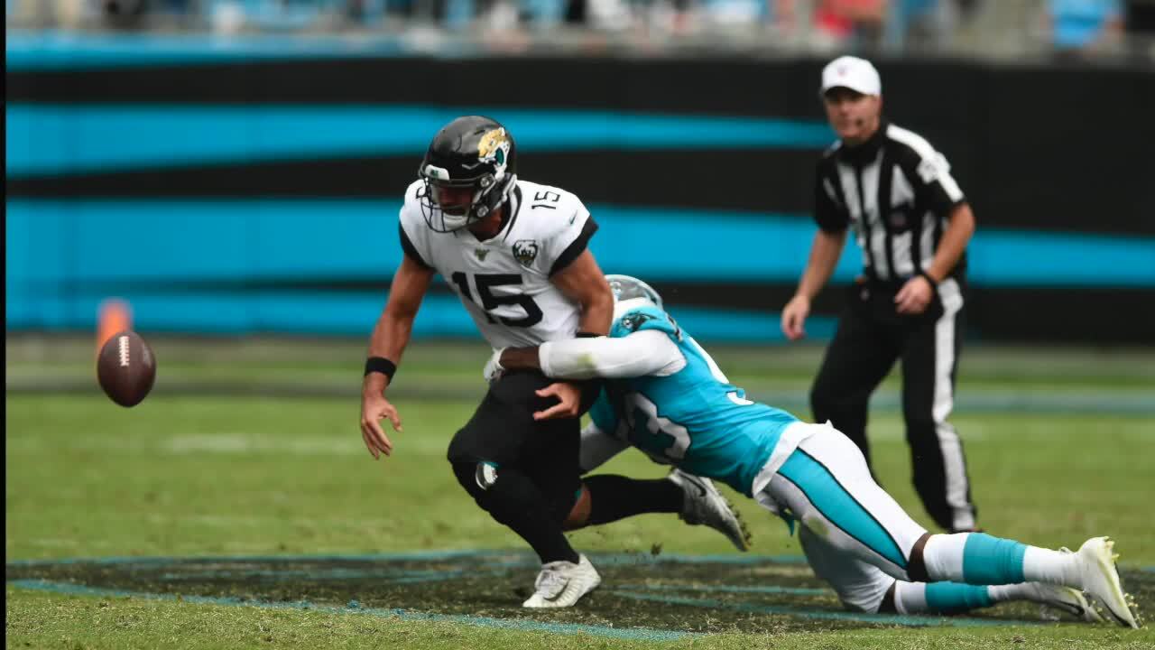 Panthers Brian Burns describes plays against the Jacksonville Jaguars