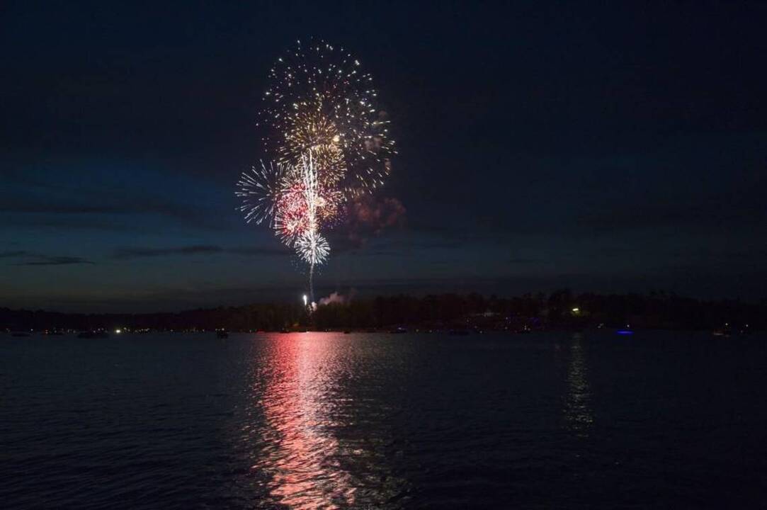Fireworks over Lake Tobesofkee