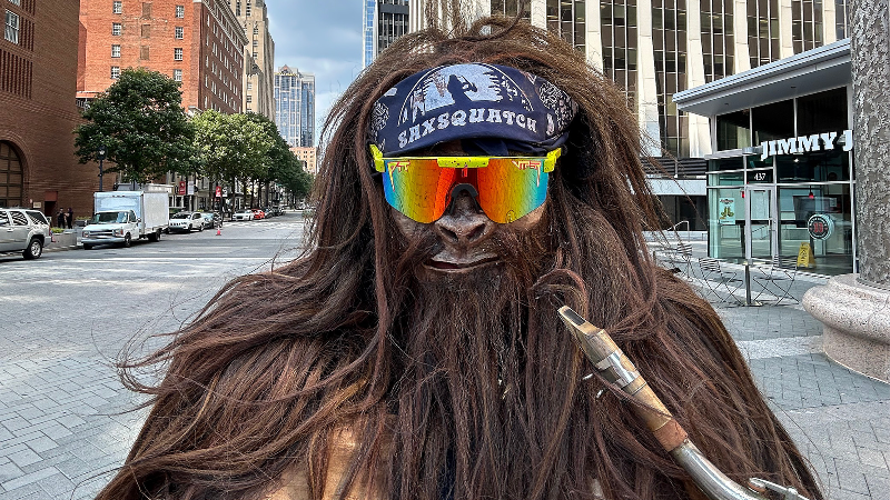 TikTok star Saxsquatch bringing flashmob party to Franklin Street