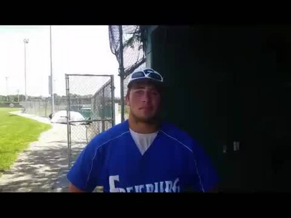 Freeburg baseball’s Keegan Baxmeyer talks about Saturday’s regional championship win over Triad