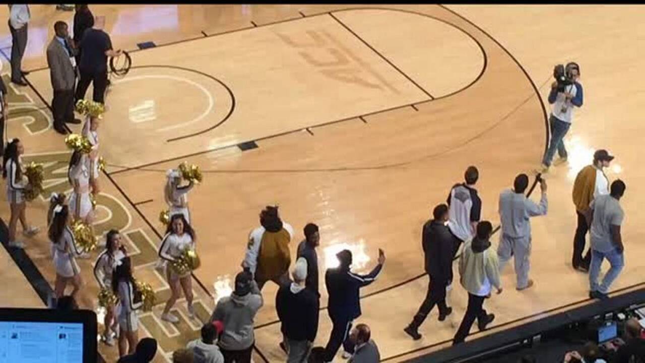 Georgia Tech celebrates football win over Georgia