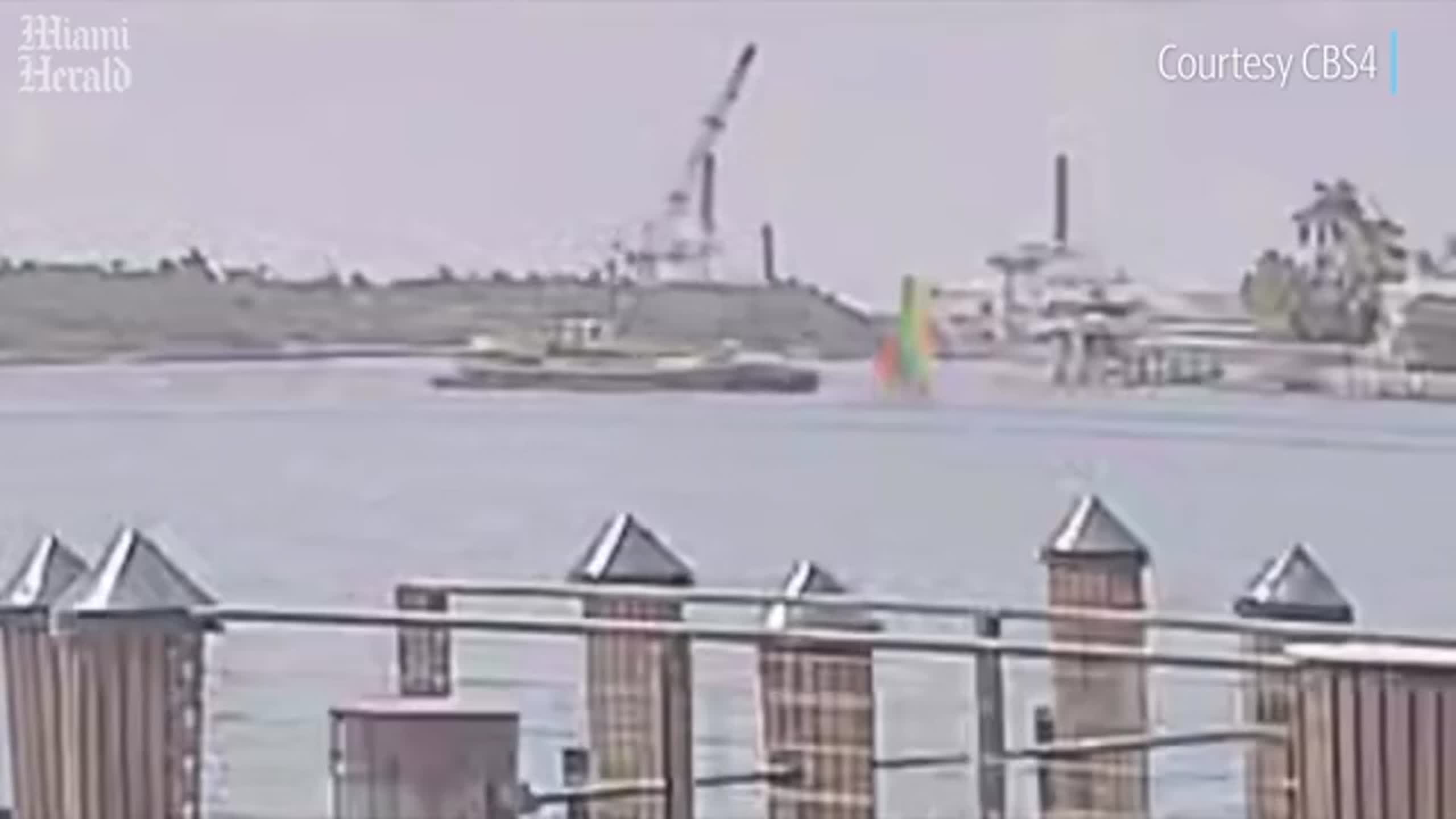 Video captures moment barge slams into sailboat carrying campers in Biscayne Bay