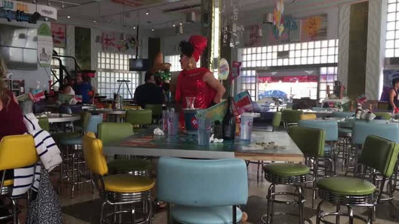 Adora performing at Señor Frog's Sunday Drag Brunch