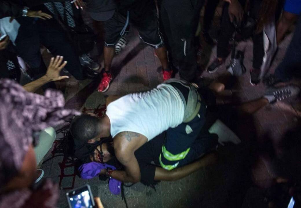 Shooting aftermath at uptown protest