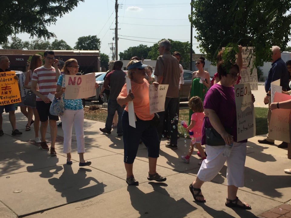 Citing the Bible, Wichitans protest separating immigrant families
