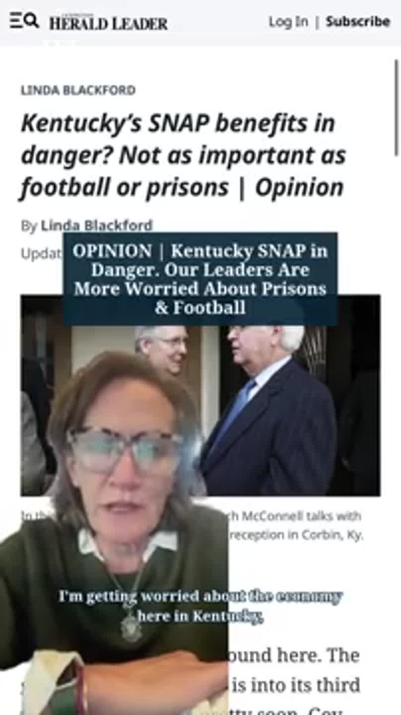 OPINION | Kentucky SNAP in Danger. Our Leaders Are More Worried About Prisons & Football