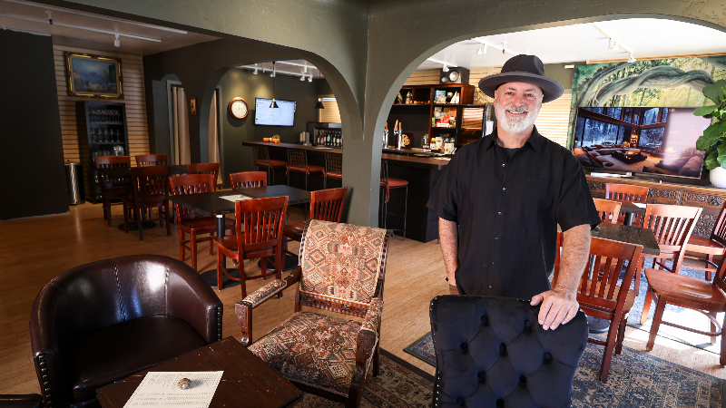 A variety of local wines and beer are on tap at Optimyst in Cambria