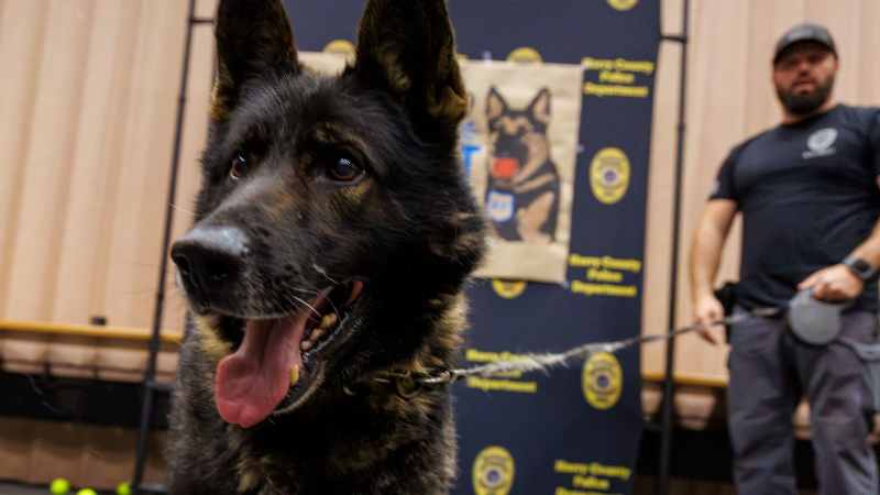 Retirement party held for Horry County's veteran K-9 officer