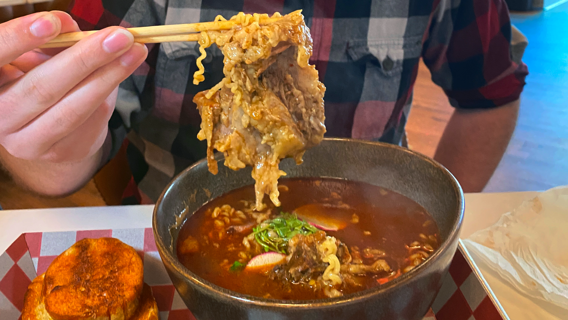 Soup weather's here! Check out the Birria Ramen Soup at Me Encanta in Columbus
