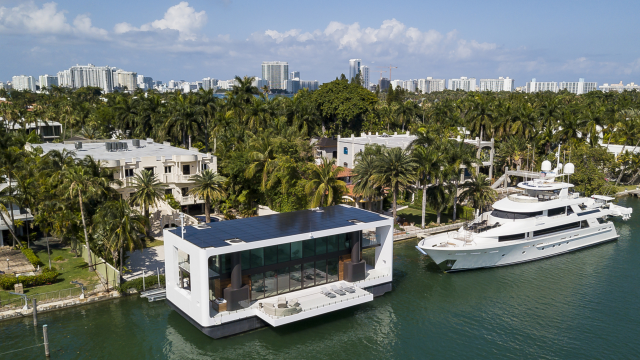 Solar-powered houseboat provides luxury solutions to sea-level rise