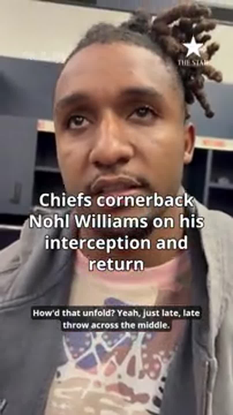 Chiefs cornerback Nohl Williams on his interception and return