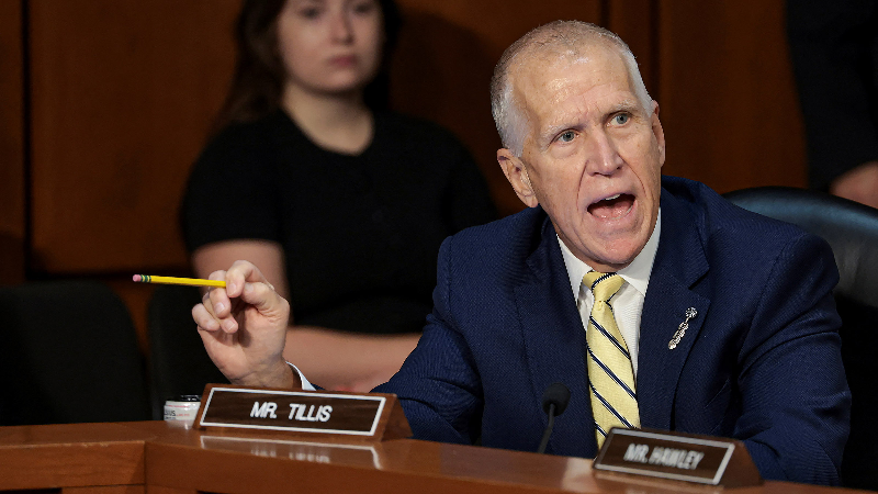 Sen. Thom Tillis votes to advance Todd Blanche confirmation