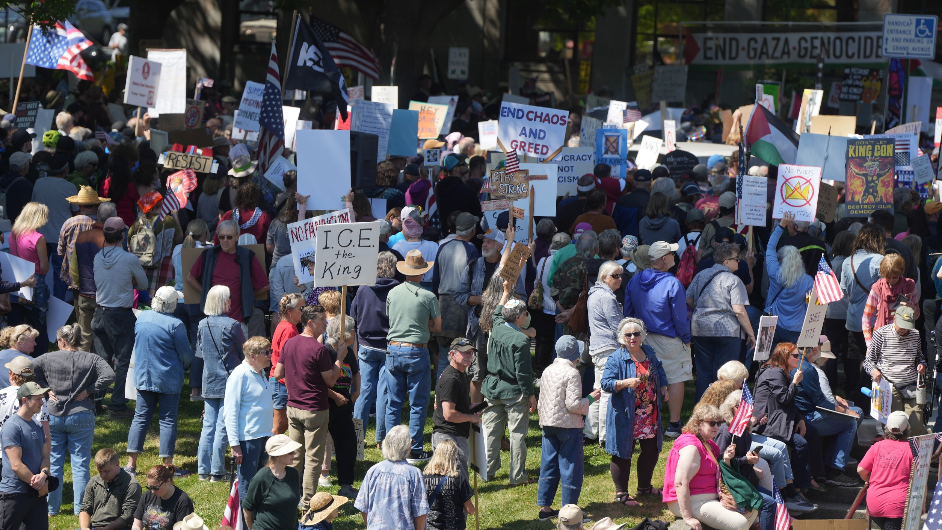 Thousands gather for Bellingham's 'No Kings' protest amid nationwide ...