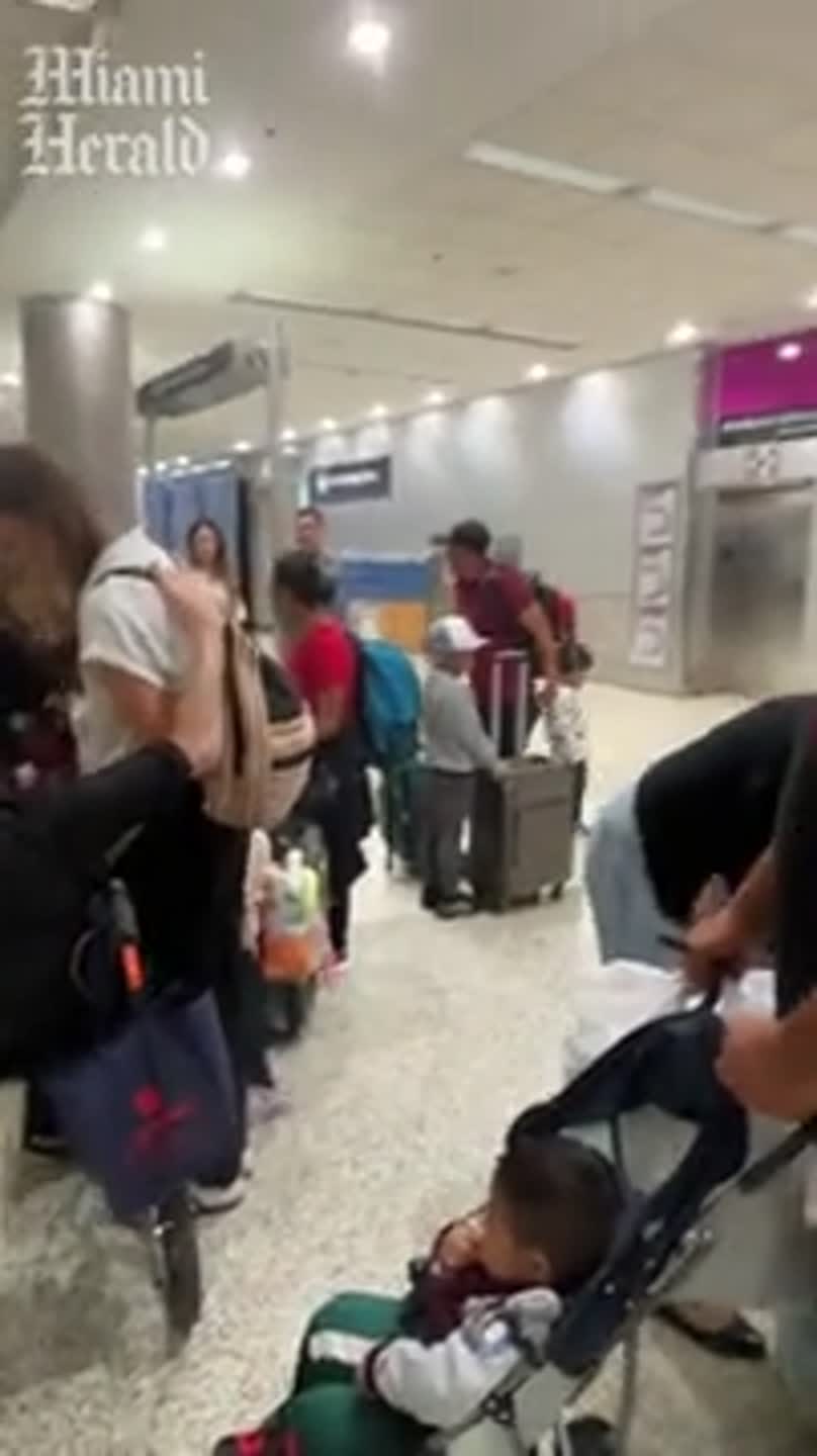 Children leave Miami International Airport for Guatemala